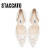 Sijiatu [тот же стиль, что и Yang Mi] 2025 New Burano Lace Island High High High High Heald Swed Swed Shoes Single Sandal