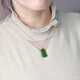 Ke Yu ki Qiu Hetian Jade Wuwu Brand Brand Brand Pendant Women 18k Gold Inlaid Wuwu Brand Jade Clabical Chain Модель 1 M9793Z