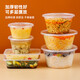 一次性餐盒带盖加厚家用饭盒便当盒圆碗形透明外卖打包盒 750环保圆形（680ml)10套