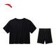 
Anta Rainbow Sports Set Women's Summer Short Sleeve Round Neck Shorts Loose T-shirt Women's Casual Set