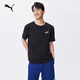 Puma (Puma) Sports et T-shirt à manches courtes brodés décontractés pour hommes et femmes 2025 Printemps et été Nouveau Top Simple 691550 Black-01 L (180 / 100A)