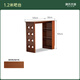 Genji hölzerne Massivholz Bar Tisch Restaurant mittelstil hochrangiger Tisch Haushalt kleiner Apartment-Partitionschrank Retro-Aufbewahrungsschrank 1,2 m Bar (1200*500*1050 mm)