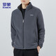 
ROMON Jacket Men's Spring and Autumn Imitation Lamb Fleece Stand Collar Fleece Jacket Men's Gray AXL