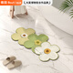 German bathroom floor mat Diatom mud flowers absorb water and quick-drying toilet toilet door anti-slip foot mat toilet *Purple orchid-1047 1 piece number Custom size Contact customer service not to return or replace