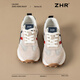 ZHR Frauenschuhe Frühlings- und Sommer atmungsaktiven Mesh-Schuhen für moralische Ausbildung von Schülern von Frauen Leichtes, dick-solide Sneakers für Frauen G686E Mailand 35 35