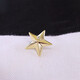 Shiyun men's light luxury suit brooch gold-plated simple corsage shirt collar button-down collar pin five-pointed star badge cufflinks gold 2 velvet box