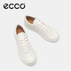 ECCO Herren Casual Schuhe bequeme Schnüre-up-Freizeitschuhe weiche und coole Nullpunkt-Herrenschuhe Serie 537764 Weiß 42