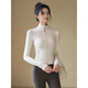 LULUUVTTOH Short Stand Collar Yoga Wear Jacket Women's Ribbed Slim Fit Sports Top Pilates Training Fitness Wear Long Sleeve Albumin S