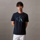 Calvin KleinCK Jeans Quarter Herren-Casual-Pendler-Kurzarm-T-Shirt aus Baumwolle mit klassischem Briefdruck 40KC829 CEF-Navy XL