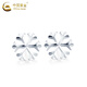 CHINA GOLD Snowflake Earrings PT950 Platinum New Earrings Women's Light Luxury Valentine's Day Birthday Gift for Girlfriend and Wife Platinum Snowflake Earrings About 1.4g