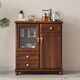 Zifei (Zifei) Massive Holz Tee Barmaschine Haushaltswasserspender Vollautomatisch Chinesisch 2024 Neues Wohnzimmerschrank integriert 6626 Farben mit warmem
