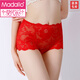 
Modal's Native Year Underwear Women's New Year Big Red Wedding Festive Sexy Lace High Waist Large Size Briefs Top Fat MM 16753 Select 1 L