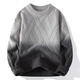 Dragon Peach Gradientenfarbe runder Nackenpullover Herbst und Winter plus Fleece Dicked Drahtkleidung Teenager Junior High School Halten warm warm M6625 Schwarz [runder Hals] [95-115jin [Jin gleich 0,5 kg]] l