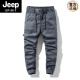 Pantalones de trabajo de Jeep Spirit para hombres y mujeres algodón de algodón puro suelto para atar los pies en la primavera, el verano, el otoño y los deportes de verano y los pantalones largos casuales 679 gris (estilo de verano) 32 (recomendado 140-150 Jin [Jin equivale a 0.5 kg])