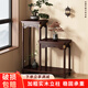 Tengyin Nuevo estante de flores de madera maciza de estilo chino salas de almacenamiento de almacenamiento de piso Balcón Ornamento Mesa de flores Decoración de la planta de la planta Ratry de la maceta de múltiples capas [Imagen principal-extendido] Combinación alta y baja-Color de nogal