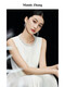 Mandy Zhang weißes Mondkleid genageltes weißes Kleid weibliche Temperament Verlobungskleid Lange Weste Rock Mondlicht Göttin S s