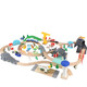 Yunya Holzstraße Set Magnetic Electric Car Head Building Blocks Moderiertes Neujahrsspielzeug für Kindergeburtstagsgeschenk 100 Stücke von Städten Themen Zugschienen für Zugkopf