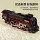 VTR Boy Dampf Train Spray Fernbedienung Elektrische Schienenauto Kindersimulation Retro Green Leder Car Model Spielzeug Ladeversion - High -End -Farbkastenpaket 丨 Grundmodell 丨 4