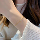Time Bird Super Flash Single Diamond Bracelet Girls 18k Gold Half Chain Bracelet Women 2024 New Rose Gold Color Gold Half Bracelet Bracelet 18K Gold Bracelet 20cm