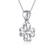 Gold Supreme Platinum Pendant PT950 Shining Four-leaf Clover Pendant Platinum Pendant for Girlfriend Birthday Gift Price 1.5g