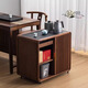 Daiting de gabinete de té de nogal Mesa de té móvil Mesa de té Sofá Kettle Kettle Té Gabinete Lado de té Mesa de esquina de nogal Yunhua Gabinete de té + Siteng A688