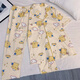 Xuan Mulin Creme Yellow Pudding Hund Pyjamas für Frauen im Frühling und Herbst neue Kurzarmhose Strickjacke Internet Promi Home Clothing Drei-teilige Set 14107# Animal Round X M empfohlen 80-100jin [Jin gleich 0,5 kg]