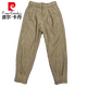 Pierre Cardin 2025 Neue Herrenhosen Herbst und Winter Cord Cord plus Samt Casual Hosen Reißverschlüsse kleine Füße lose Harem Hosen hübsche Streifenhose schwarz m