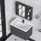 POURNELLE POURNELLE integrated ceramic basin semi-embedded 1048NJ cabinet basin (including drain accessories)