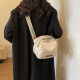 京赞斜挎包包贝壳包女牛津布防水斜挎包大容量新款休闲通勤单肩手机包 米色（送挂件）