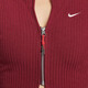 Nike (Nike) Women's 2024 Winter New CNY Short Short Fish Bone Bone Sports Cardigan HV8459 Burgundy HV8459-677 XL