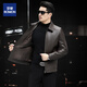 
ROMON genuine leather leather jacket men's jacket men's spring and autumn new clothes business casual sheepskin jacket men's jacket men's clothing brown L 175/92A