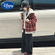 Disney girls' jacket spring and autumn style 2025 new fashionable children's double-sided autumn clothes fashionable street girl plaid sweatshirt 7027 blue blue plaid double-sided coat 130 cm