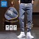真维斯（Jeanswest）牛仔裤男春季2025新款潮流工装宽松男裤束脚哈伦休闲长裤子男春秋 2318灰色 常规 XL