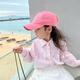 G.DUCKKIDS Striped Shirt Women's Street Pink Long Sleeve Spring Clothes 2025 New Children's Summer Cotton Sun Protection Shirt Jacket Pink 100 cm