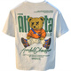Qianji (QIANJI) 2025 new summer short-sleeved T-shirt for men's trendy brand loose internet celebrity bear same printed casual half-sleeved T-shirt for men white [JSW9922] L suitable for 109-123Jin [Jin equals 0.5 kg] wear