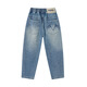
Disney boys jeans spring children's contrasting color line embroidered casual trousers medium-sized children's fashionable and stylish boys children's clothing trend denim blue 130 cm