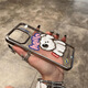 Huolin Tilted Head Puppy adapté à Apple 16 Case de protection de la casse de téléphone mobile iPhone 16Pro APPROMAX APPROMAX 16PROMAX Électropaté transparente anti-l'usure Apple 15 série de téléphones mobiles NGSM194 [Frame photo électroplatée Grand trou Transparent] Tilted Head Puppy Apple 16Promax