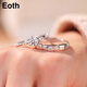 EothPT950 platinum moissanite and diamond couple rings for girls, a pair of rings for men, Valentine's Day birthday gifts for girlfriends, a pair of PT950 platinum moissanite rings + certificate