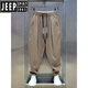 Jeep Spirit2025 Sommer neuer Baumwoll- und Leinen atmungsaktive hängende Casualhosen für die trendige Haremhose von Herren, die Black 2xl empfohlen haben, 150-170jin [Jin gleich 0,5 kg]
