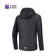 Bimax 2025 new men's and women's running light windbreaker sports jacket breathable hooded lightweight breathable racing jacket top Knight Black Male XL