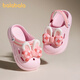 Balabala Bow Girls Sandales 2025 Été Nouveau style fille mignonne princesse sandales douces sandales bébé portant des chaussures de trou