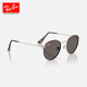 Rayban (Rayban) Sonnenbrille Männer und Frauen Sonnenbrille rund retro trendige Brillen 0RB3447 Anpassbar 9277b1 Schildpattrahmen Dunkelgrau Linse Größe 53