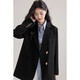 Yi Xiqi casual suit jacket for women loose 2025 spring and autumn new silhouette temperament high-end small suit top black M