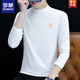 
ROMON pure cotton half turtleneck base shirt men's long-sleeved T-shirt solid color middle-collar spring and autumn men's underwear T-shirt outside autumn clothes LH-YPC6187 charcoal gray XL [Suggested 130-145Jin [Jin equals 0.5 kg]]