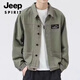 Jeep Spirit Jeep Jacke Herren Frühling und Herbst 2025 Neues Hemd Revers Herbst Herren Work Jacke Frühherbst-Kleid Top Jeep [Aktualisierte Version] K12806 Black M [Vorgeschlagen 90-120jin [Jin Equals 0,5 kg]]