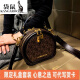 袋鼠（KANGAROO）轻奢品牌牛皮女包明星网红洋气高级手提小圆包休闲大气斜挎单肩包 【生日礼物送老婆女友】米白