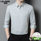 Lilang Chemise à manches longues Spring et automne New Business Casual Business TRACTESS STRAGE STRAIT SHIGT 9901 Red Grid M 165 [Recommandé 95-120Jin [Jin est égal à 0,5 kg]]]