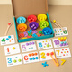 Xingtang Children's Early Education Toys Focus Hand-Eye Koordinationstraining Auswahl Perlen pflücken Perlen Baby Digital Montessori Number Operation pflücken Perlen + 210 Magnetpuzzle