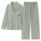 
Couple pure cotton pajamas for women with autumn and winter with chest pads, panda long sleeves, new style of New Year's goods, large size, can be worn outside home clothes 16803 men's gray-green [Autumn and winter thickened] L 100-120Jin [Jin equals 0.5 kg]