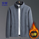 ROMON jacket men's autumn business casual large size warm fleece soft polar fleece jacket men CS88 dark blue XL